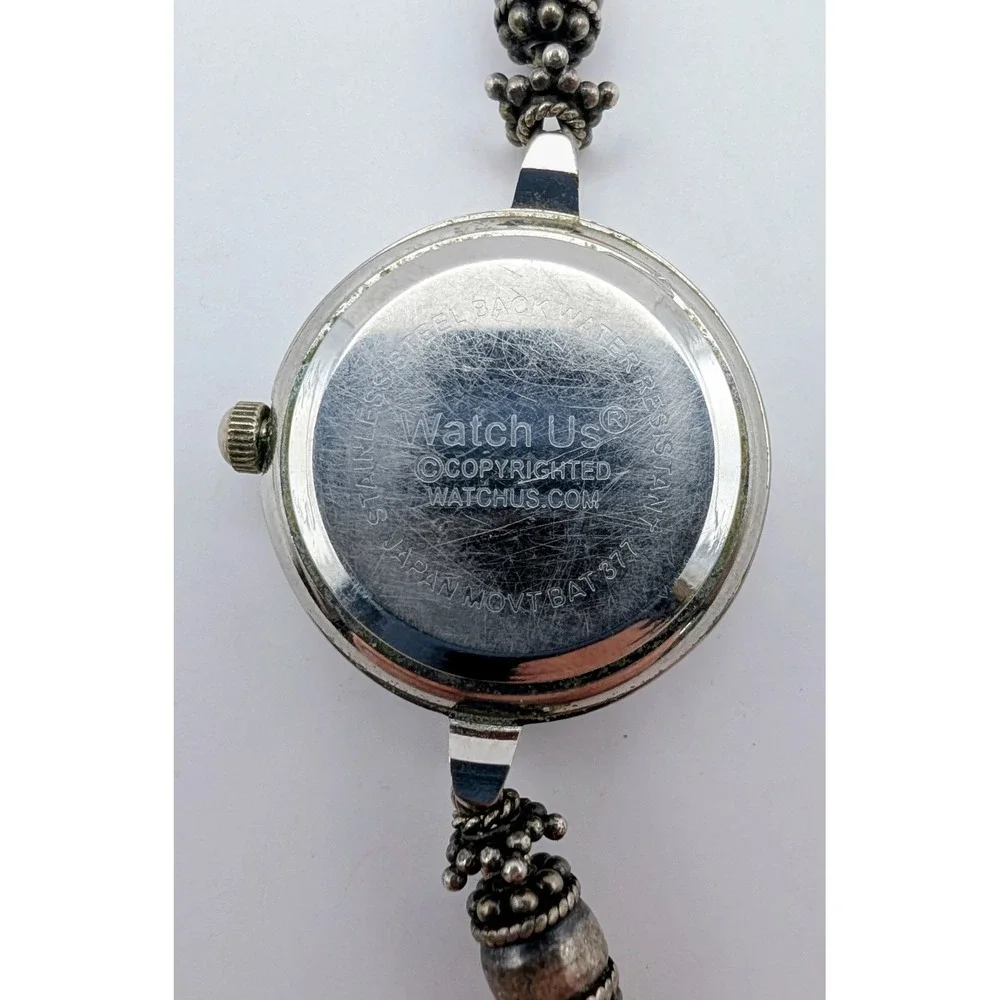 Legacy Silver Tone Beads Bracket Quartz Watch, New‎ Battery